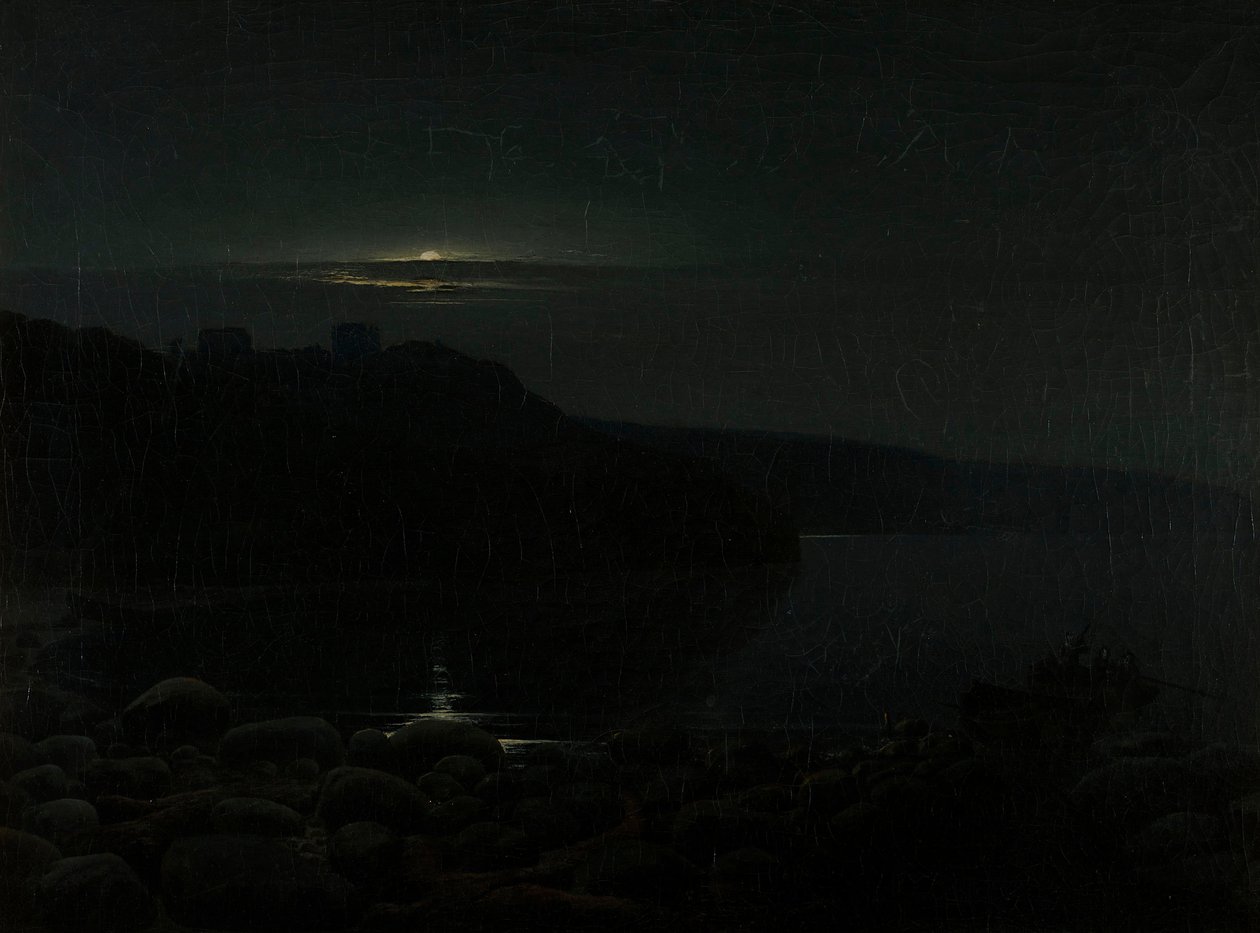 Hammershus au clair de lune - Holger Drachmann