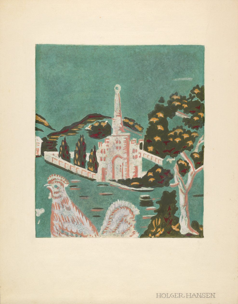 Détail de boîte à chapeau, vers 1940 - Holger Hansen