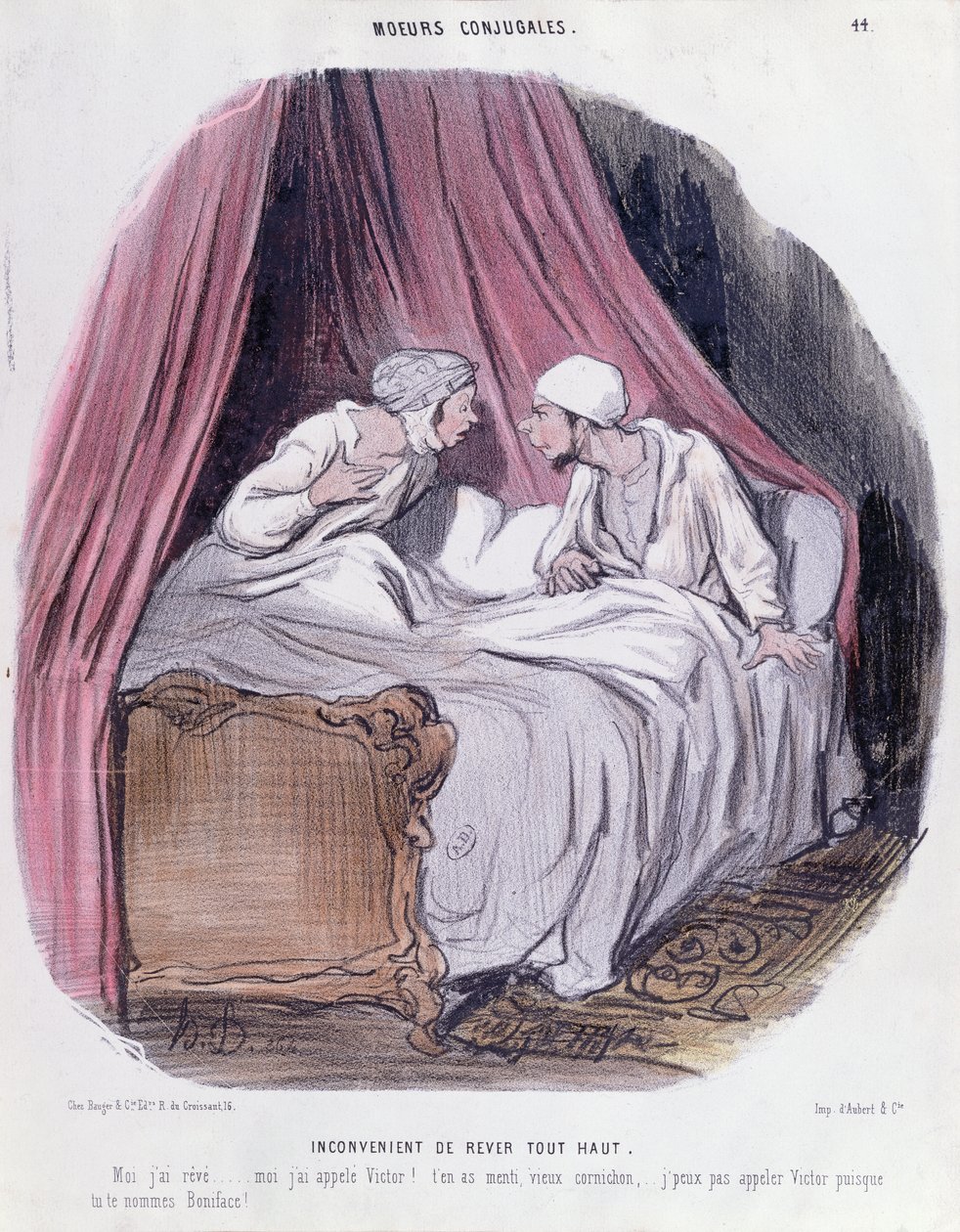 Caricature sur le mariage, milieu du XIXe siècle - Honoré Daumier