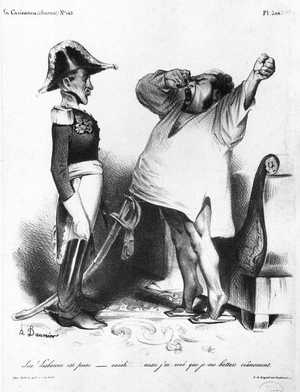 Le comte de Villaflor disant à Pedro I (1798-1834) empereur du Brésil et roi du Portugal qu