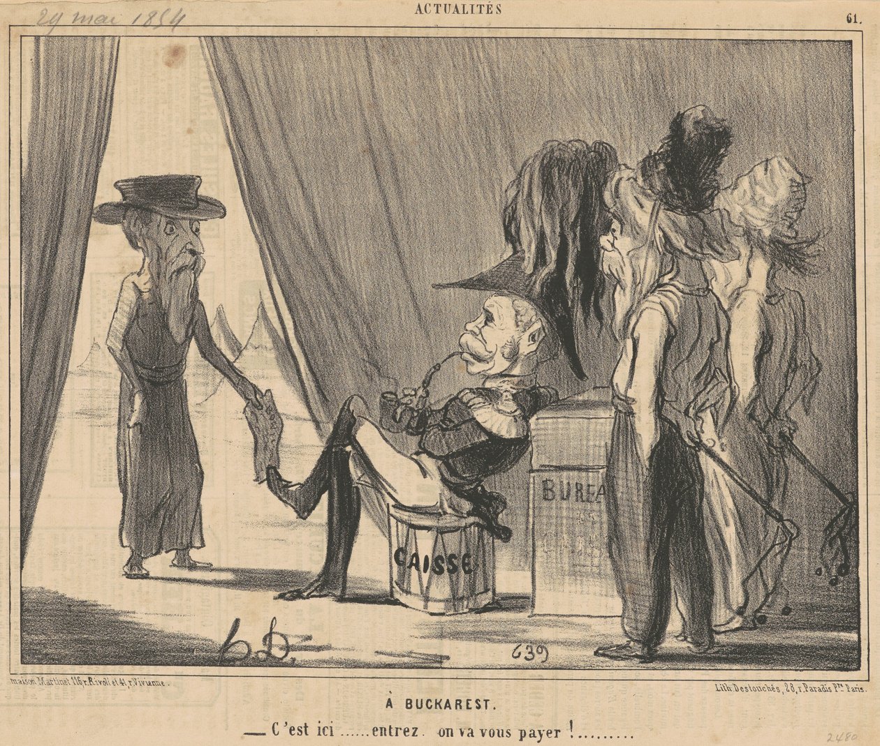 À Bucarest - Honoré Daumier