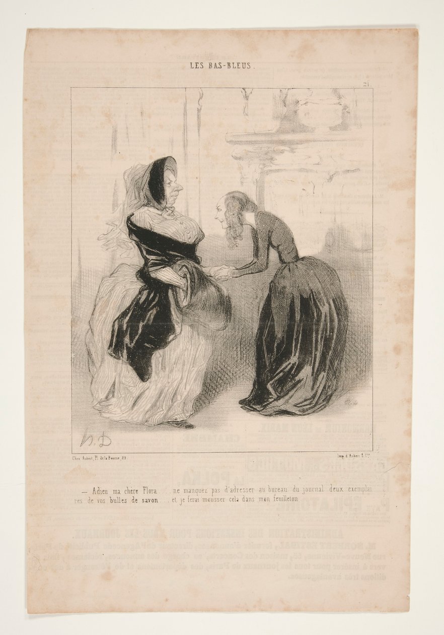 Adieu ma chère Flora - Honoré Daumier