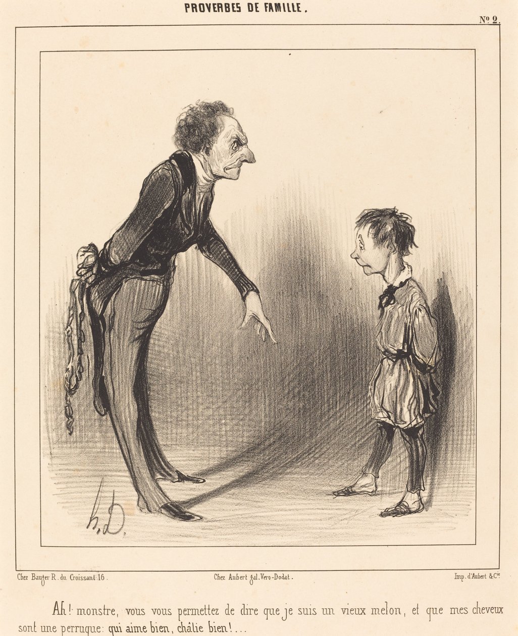Ah! monstre, vous vous permettez... - Honoré Daumier