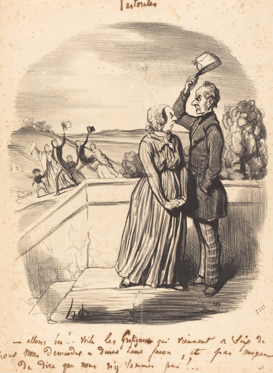 Allons bon!... voilà les grafignons... - Honoré Daumier