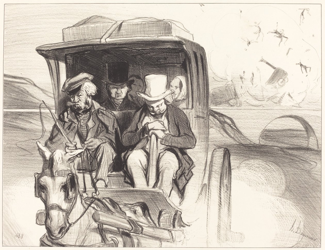 Allons donc... que diable cocher... - Honoré Daumier