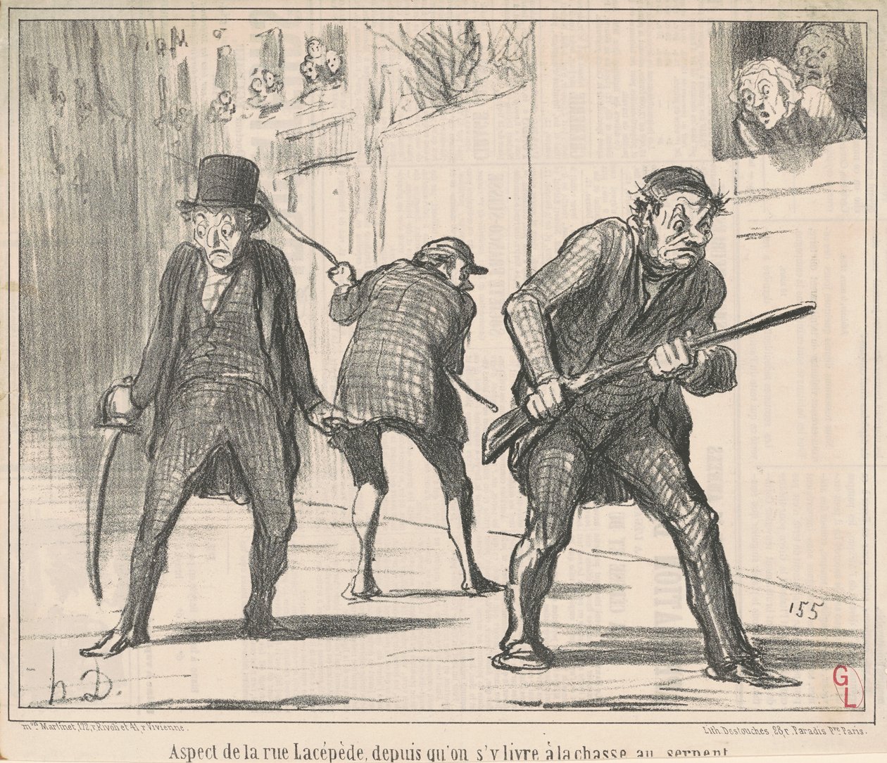 Aspect de la rue Lacépède ... - Honoré Daumier