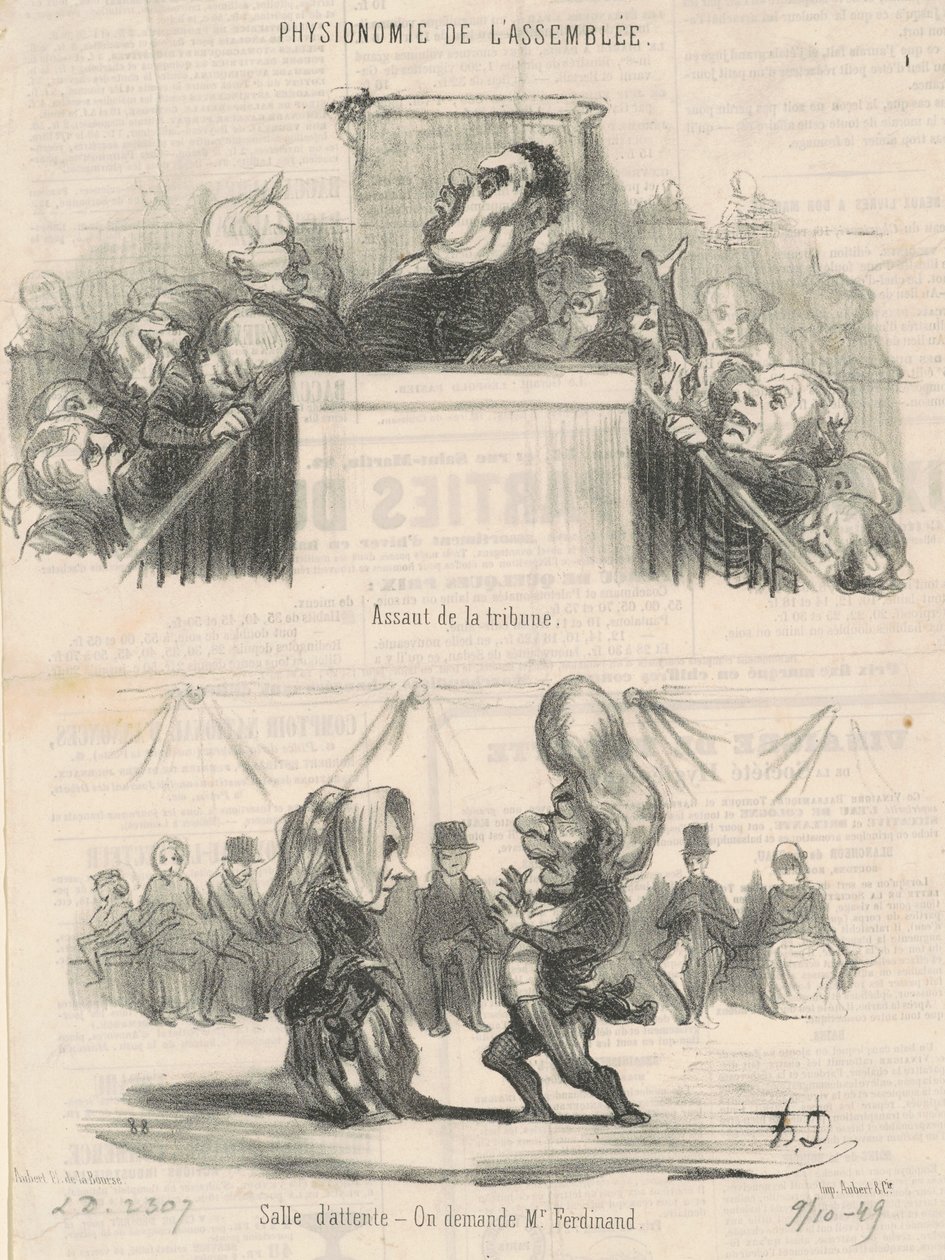 Assaut de la tribune - Honoré Daumier