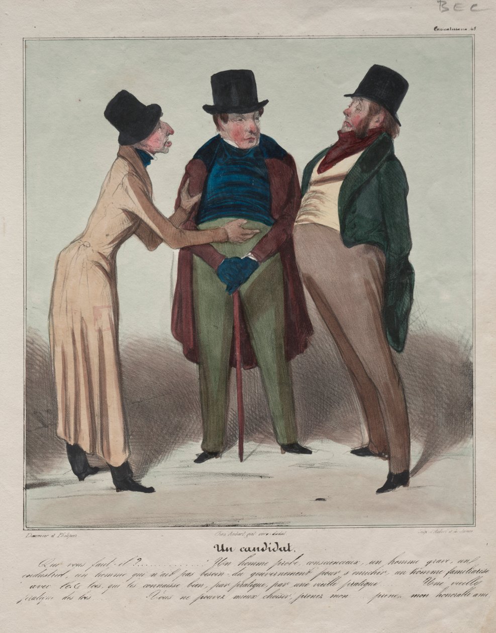 Caricaturana (Planche 48) : Un candidat - Honoré Daumier