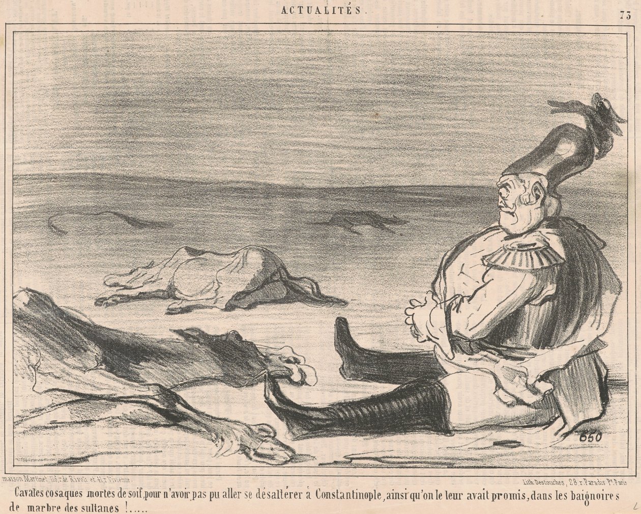 Cavales cosaques mortes de soif ... - Honoré Daumier