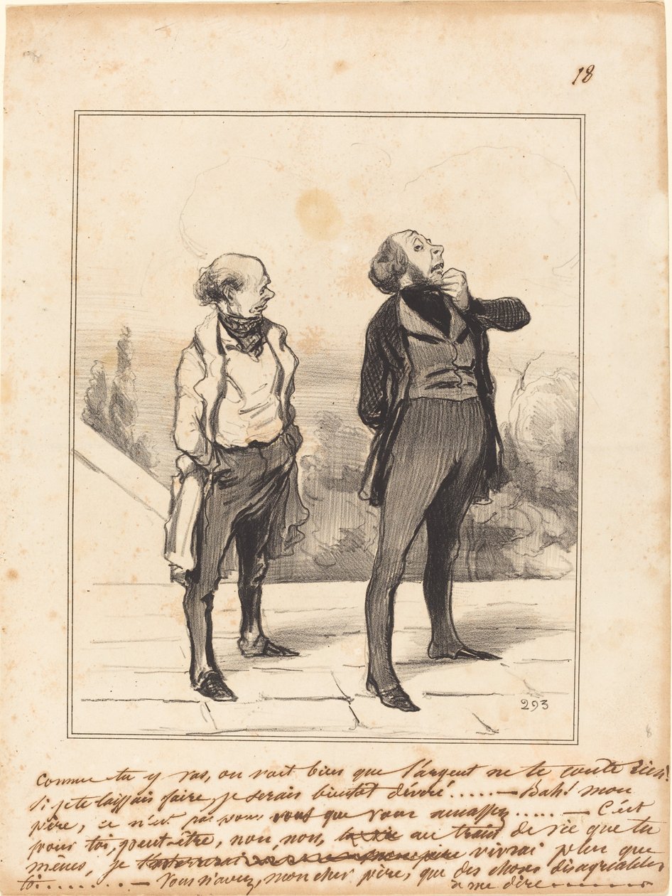 Comme tu y vas... - Honoré Daumier