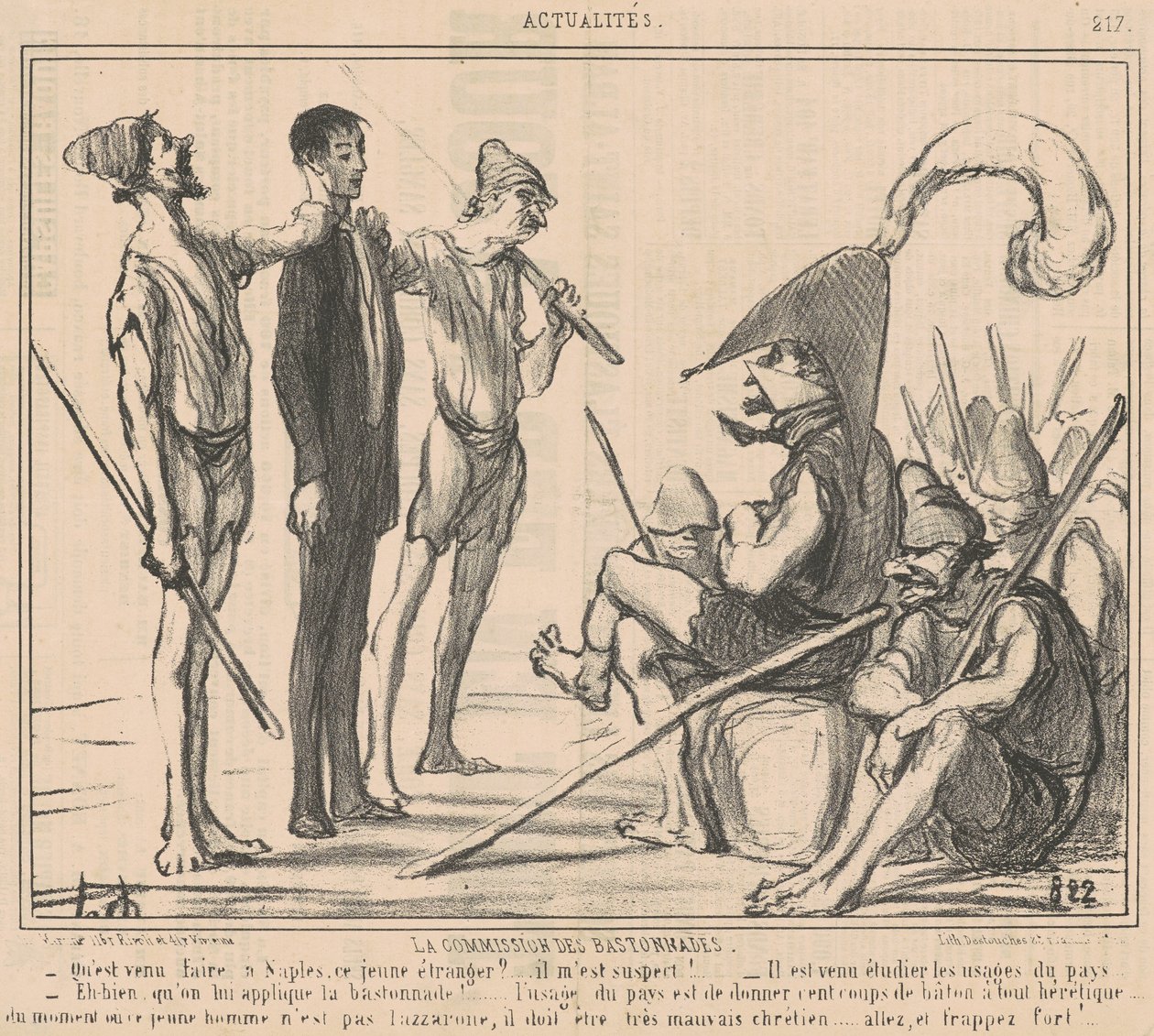 Commission des bastonnades - Honoré Daumier