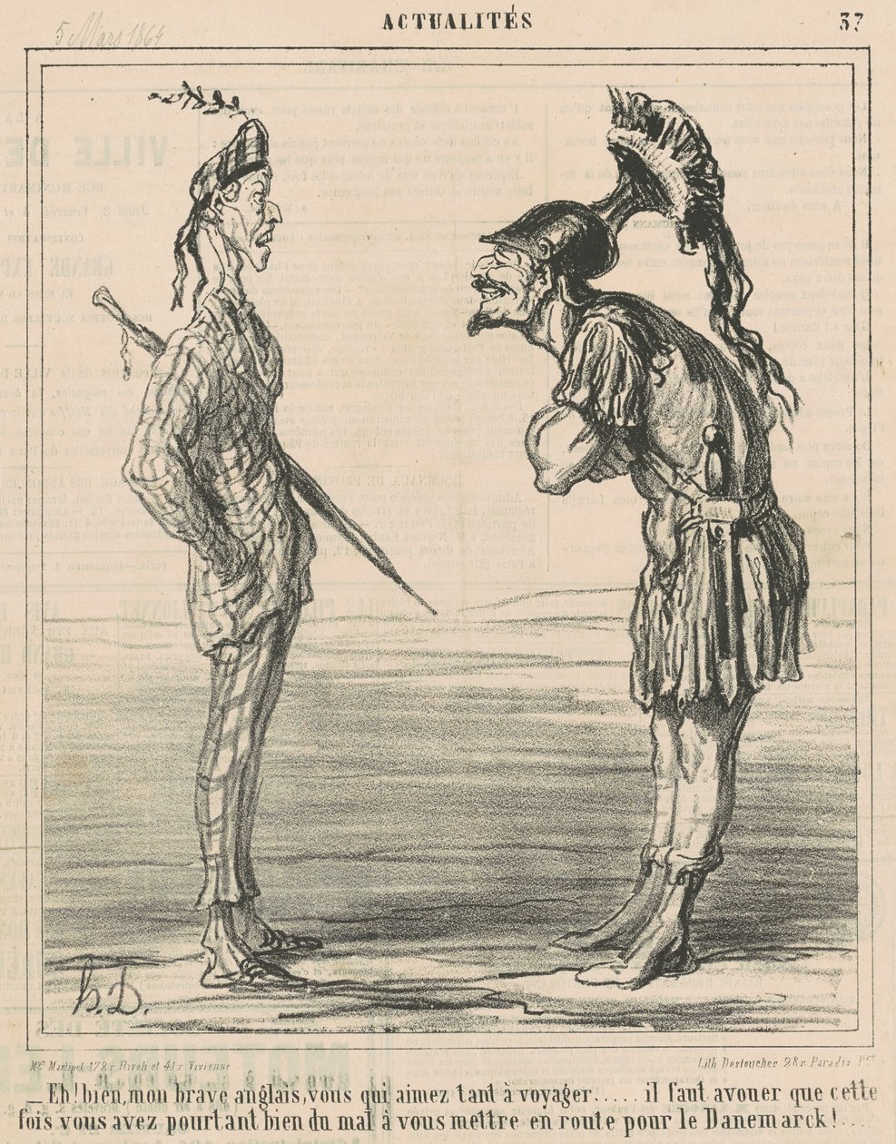 Eh bien! Mon brave anglais ... - Honoré Daumier