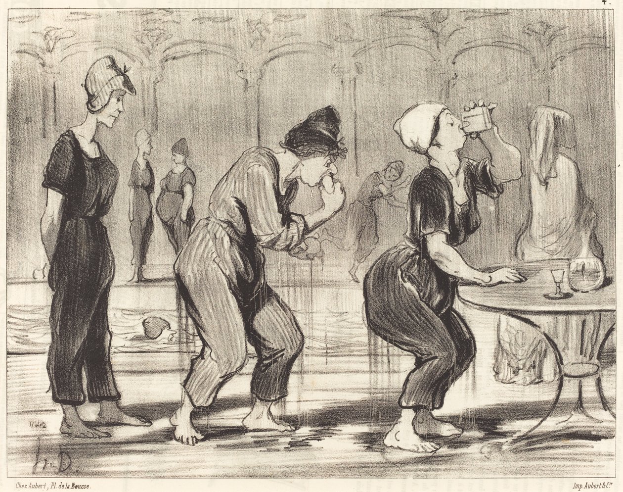 Entre deux plongeons - Honoré Daumier