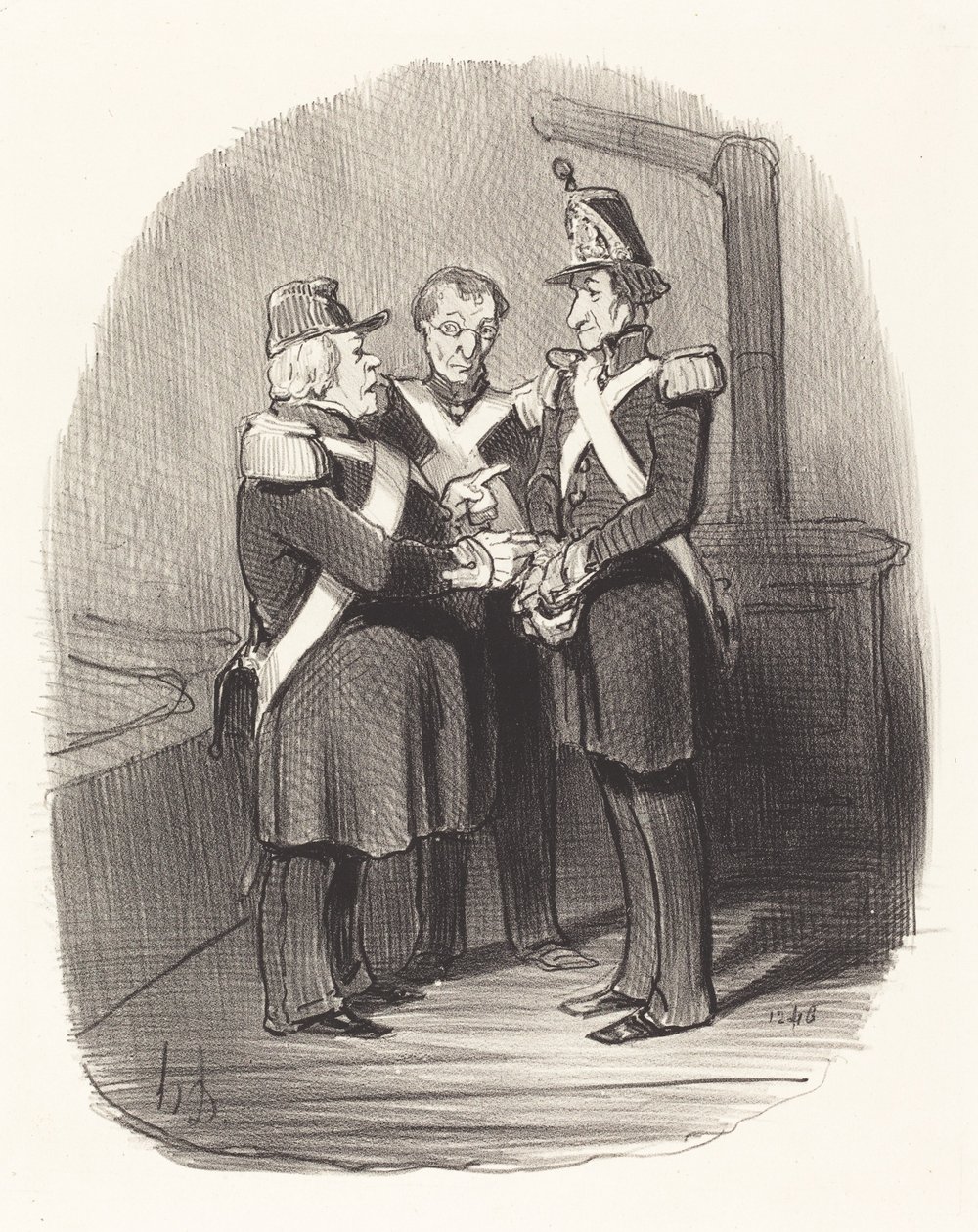 Expliquez-moi donc, monsieur Badoulard... - Honoré Daumier