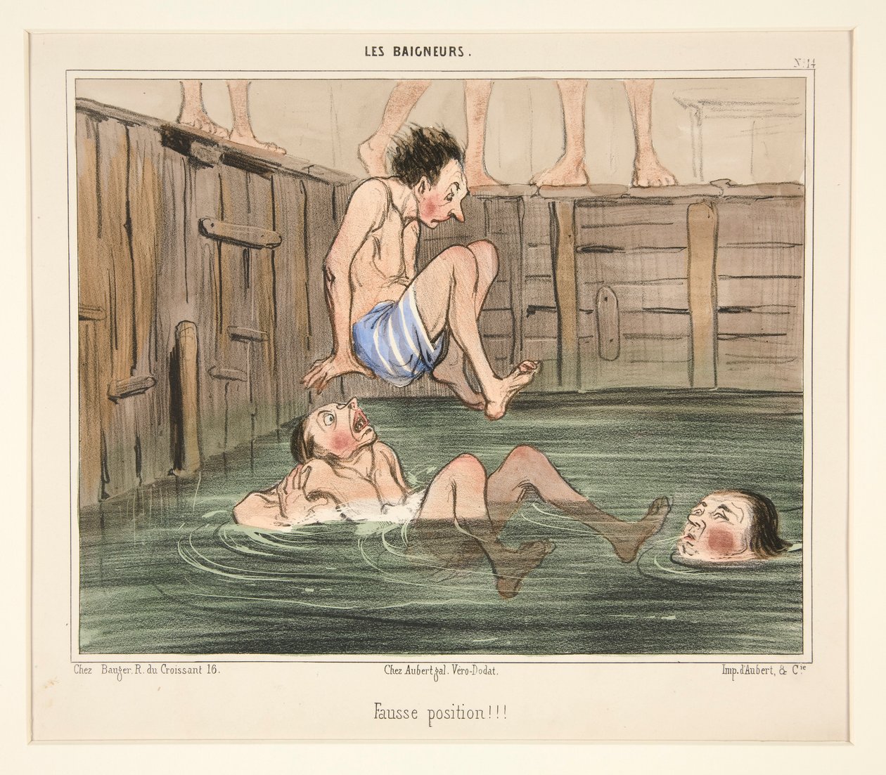Fausse position!!! de Les Baigneurs - Honoré Daumier