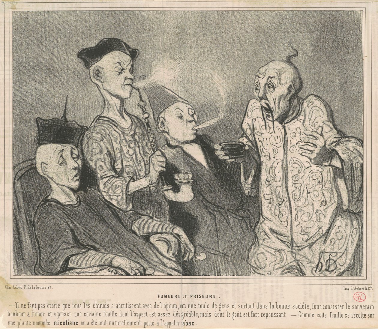 Fumeurs et priseurs - Honoré Daumier