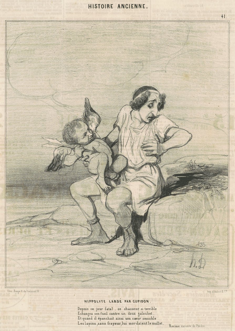 Hippolyte lardé par Cupidon - Honoré Daumier