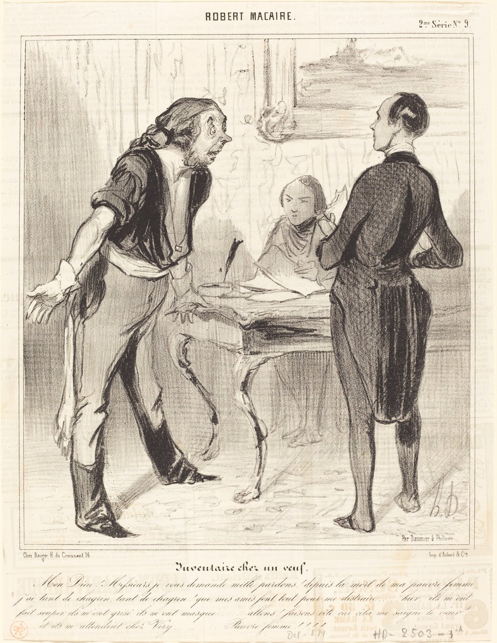 Inventaire chez un veuf - Honoré Daumier