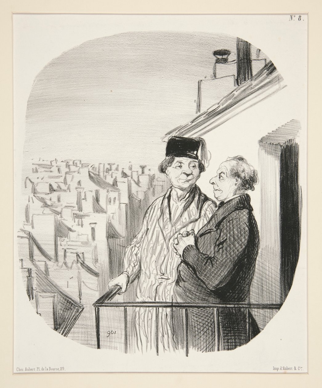 Je suis logé un peu haut - Honoré Daumier