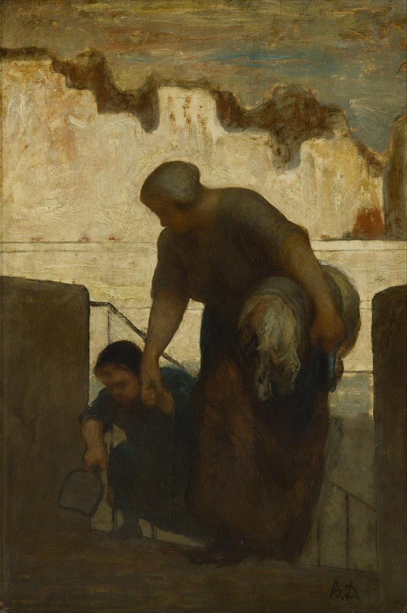 La Blanchisseuse - Honoré Daumier