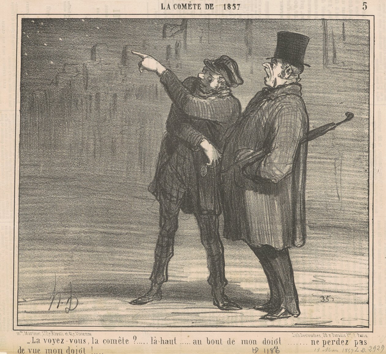 La voyez-vous la comète - Honoré Daumier