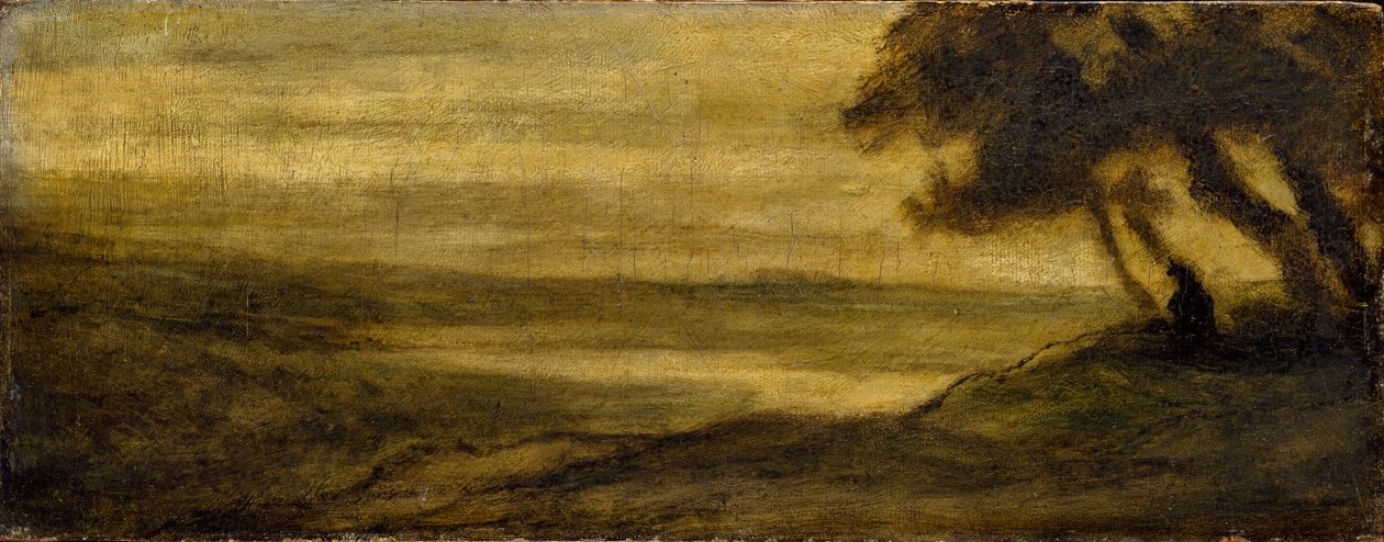 Paysage avec une figure, vers 1860 - Honoré Daumier