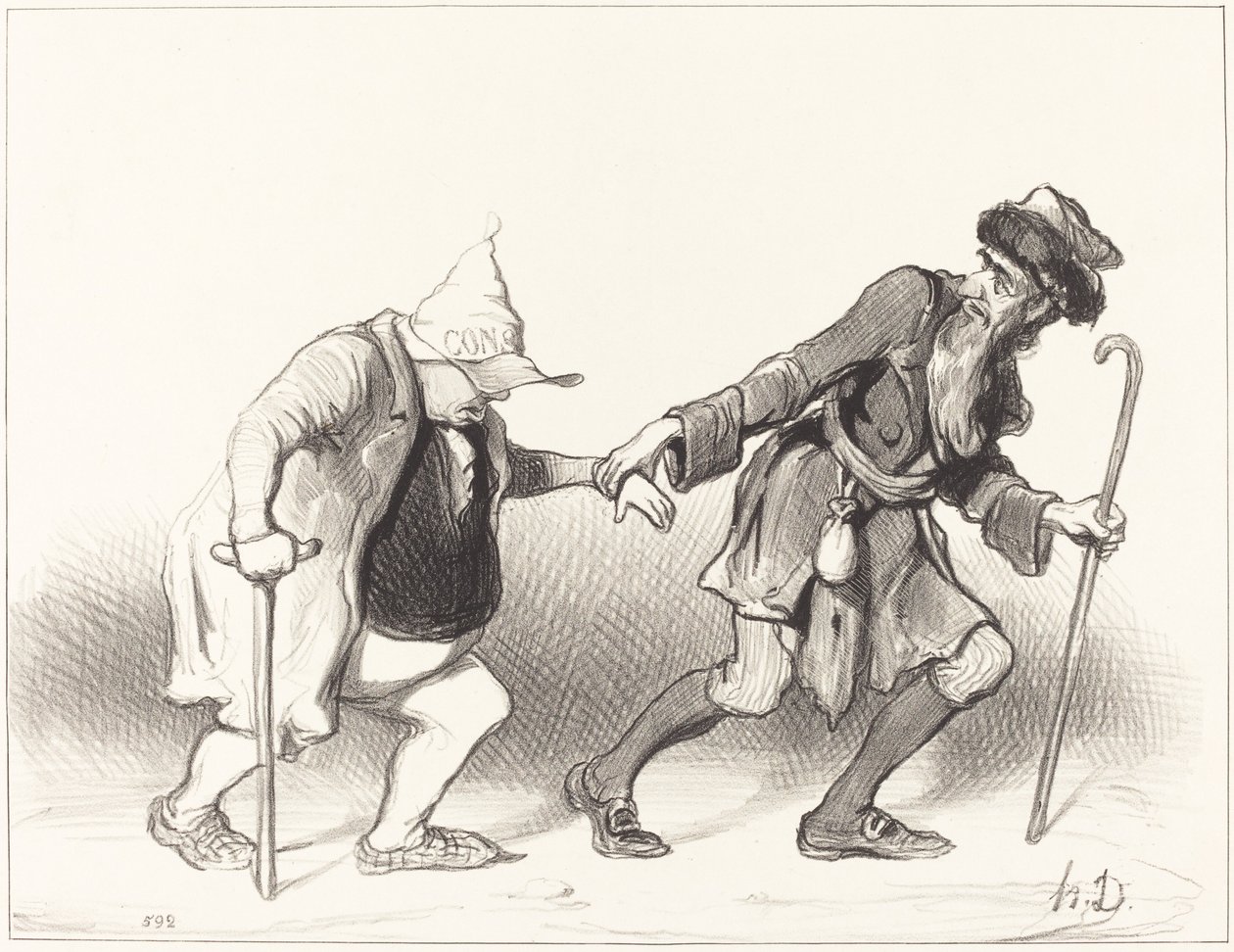 Le Constitutionnel et le Juif errant - Honoré Daumier