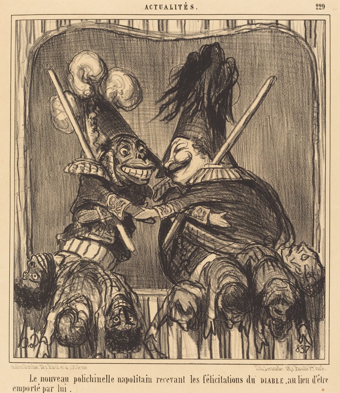 Le Nouveau polichinelle napolitain - Honoré Daumier