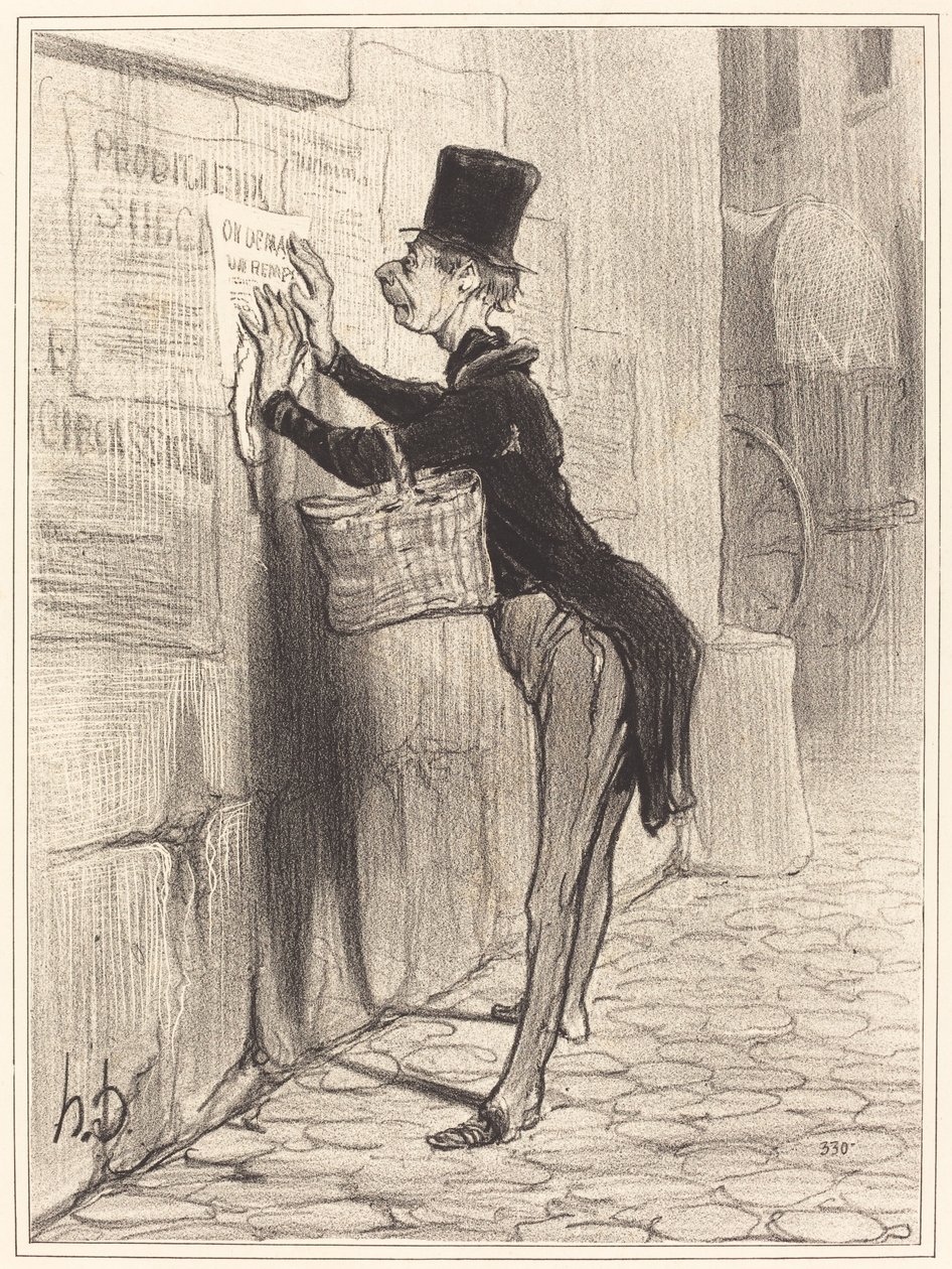 Le placeur - Honoré Daumier