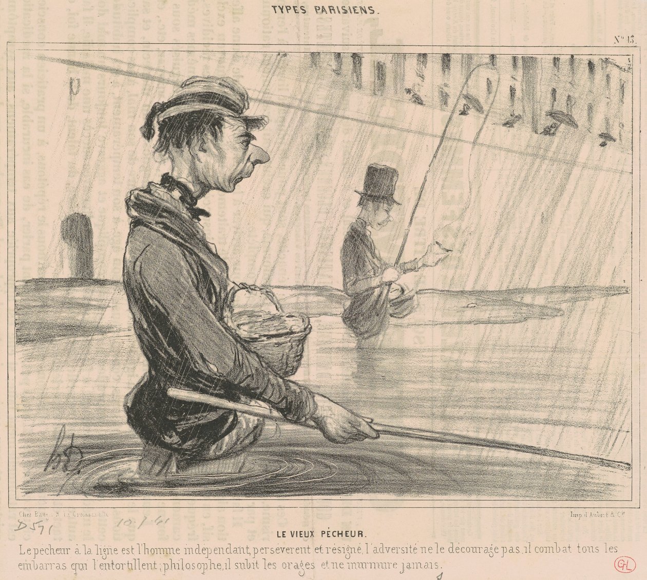 Le Vieux Pêcheur - Honoré Daumier