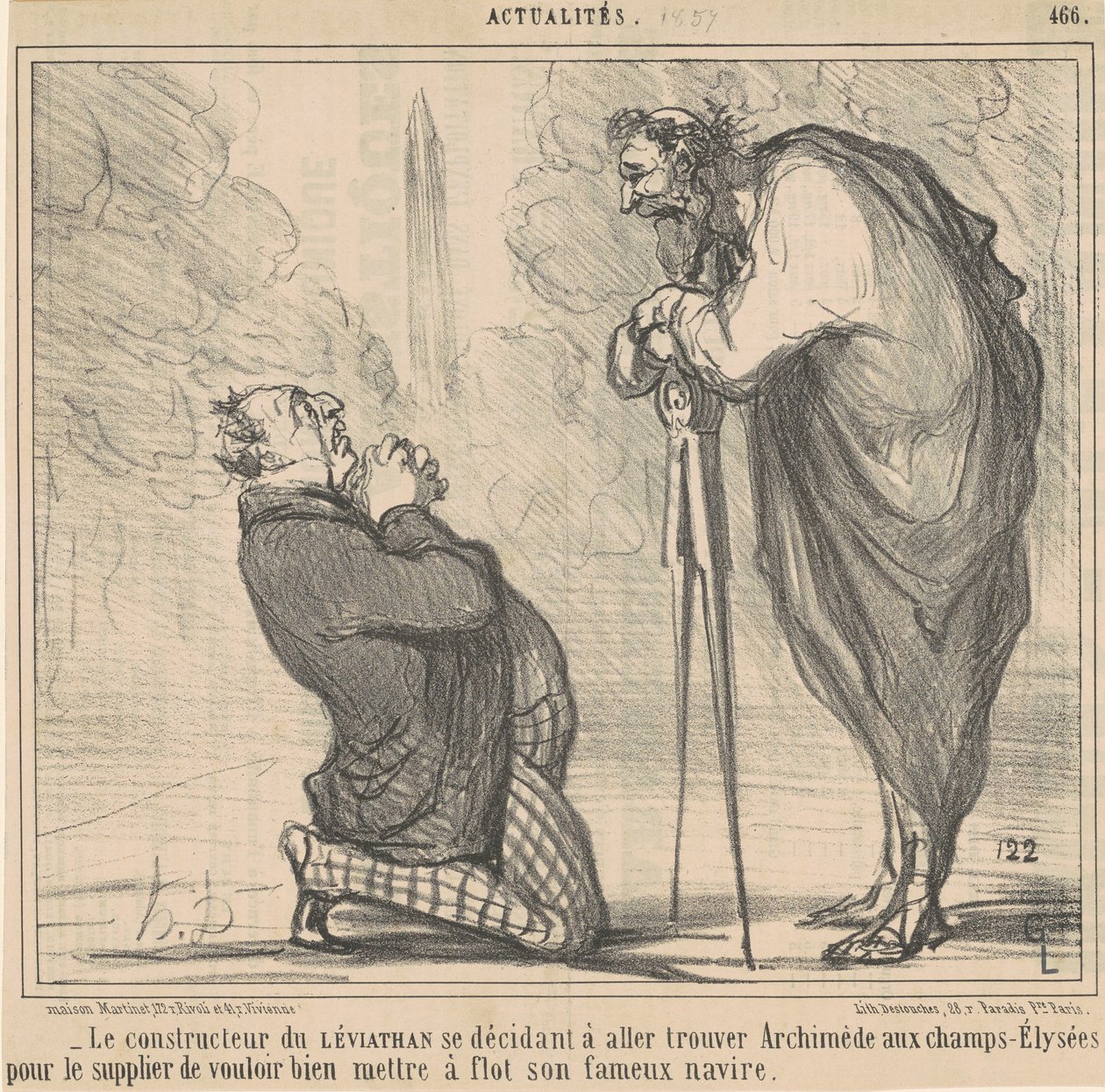 Le constructeur du Léviathan se décidant... - Honoré Daumier