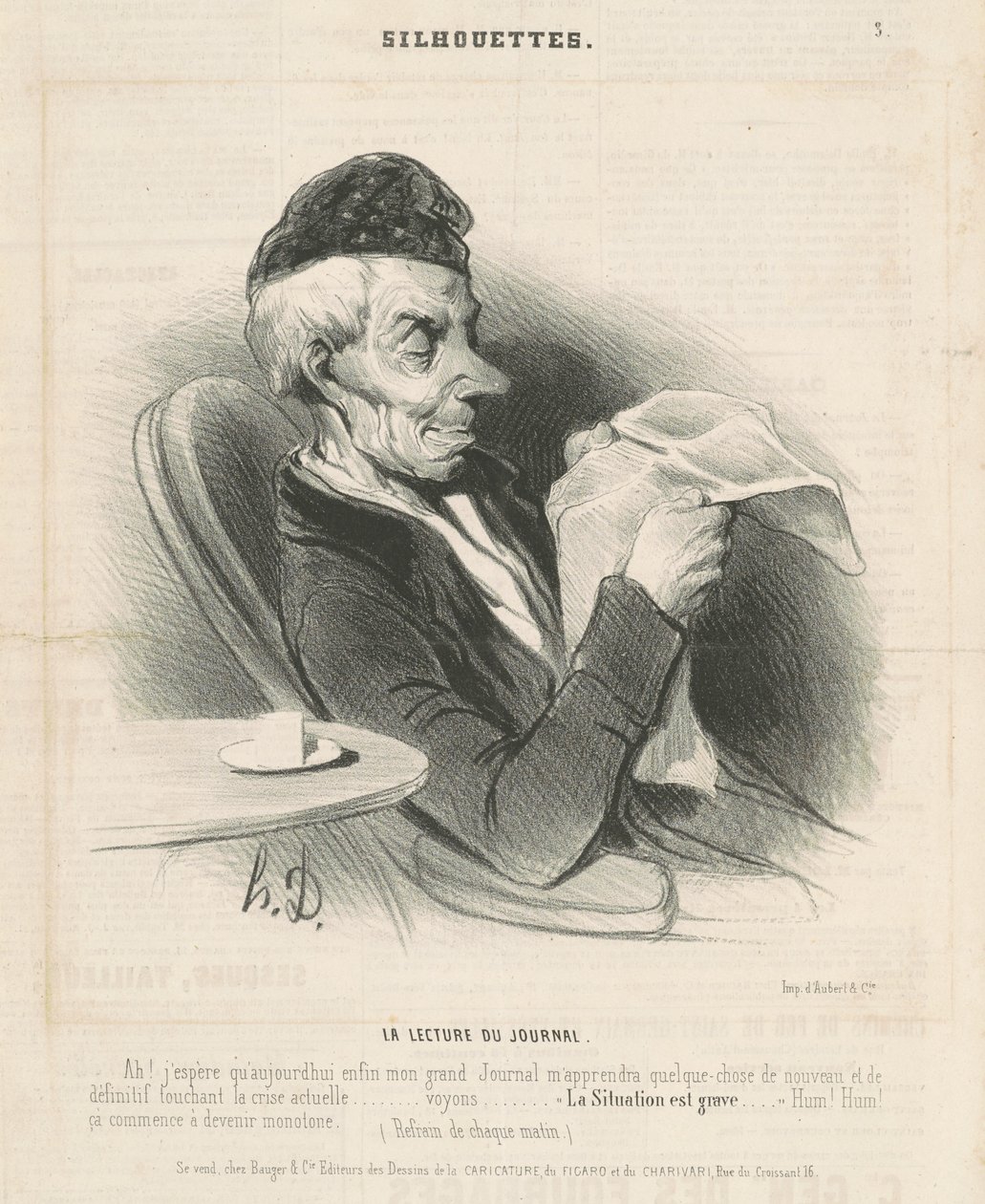 Le lecture du journal - Honoré Daumier