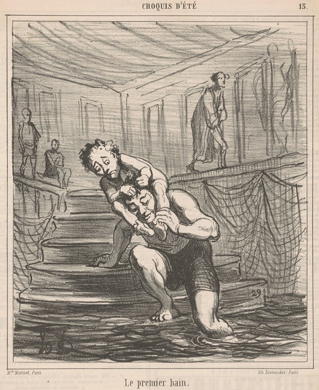 Le premier bain - Honoré Daumier