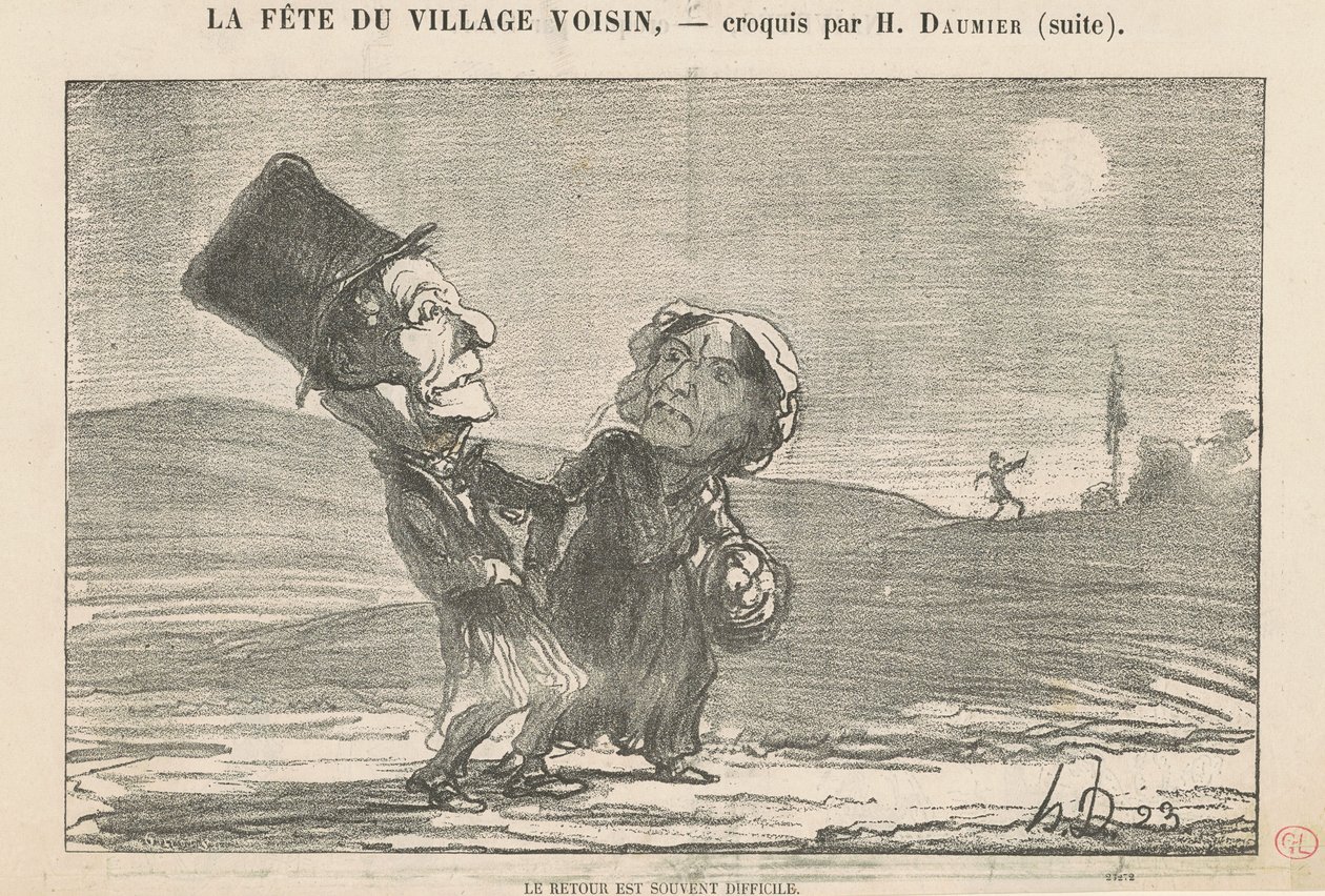 Le retour est souvent difficile - Honoré Daumier