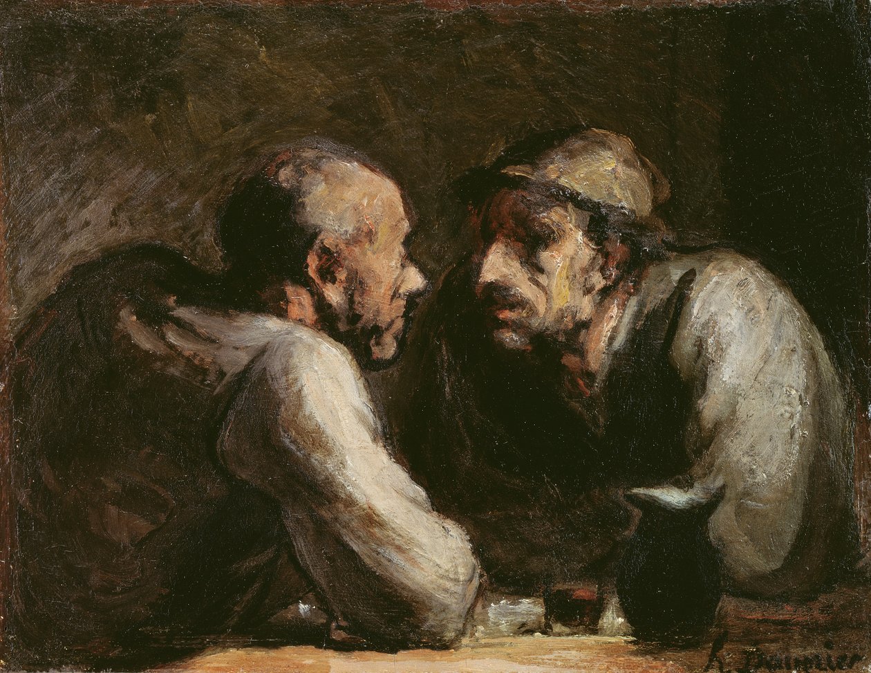 Les Deux Buveurs - Honoré Daumier