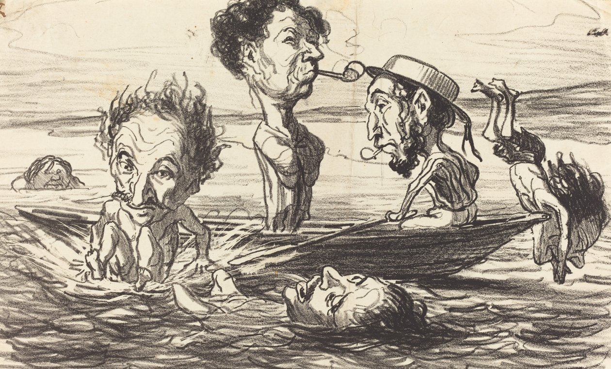 Les Tritons de la Seine - Honoré Daumier