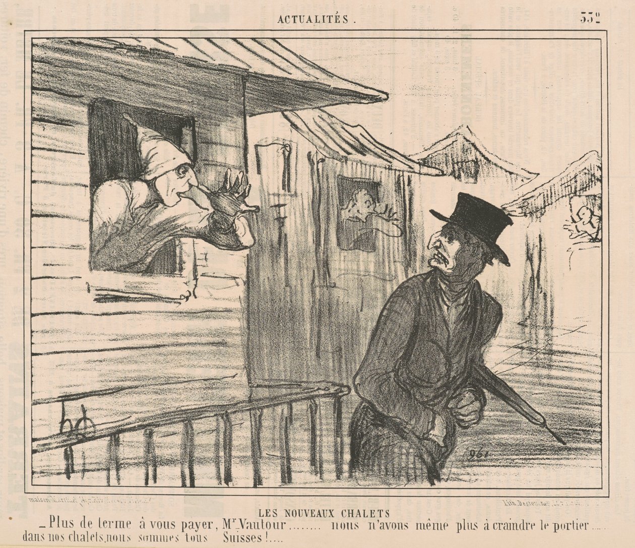 Les nouveaux chalets - Honoré Daumier