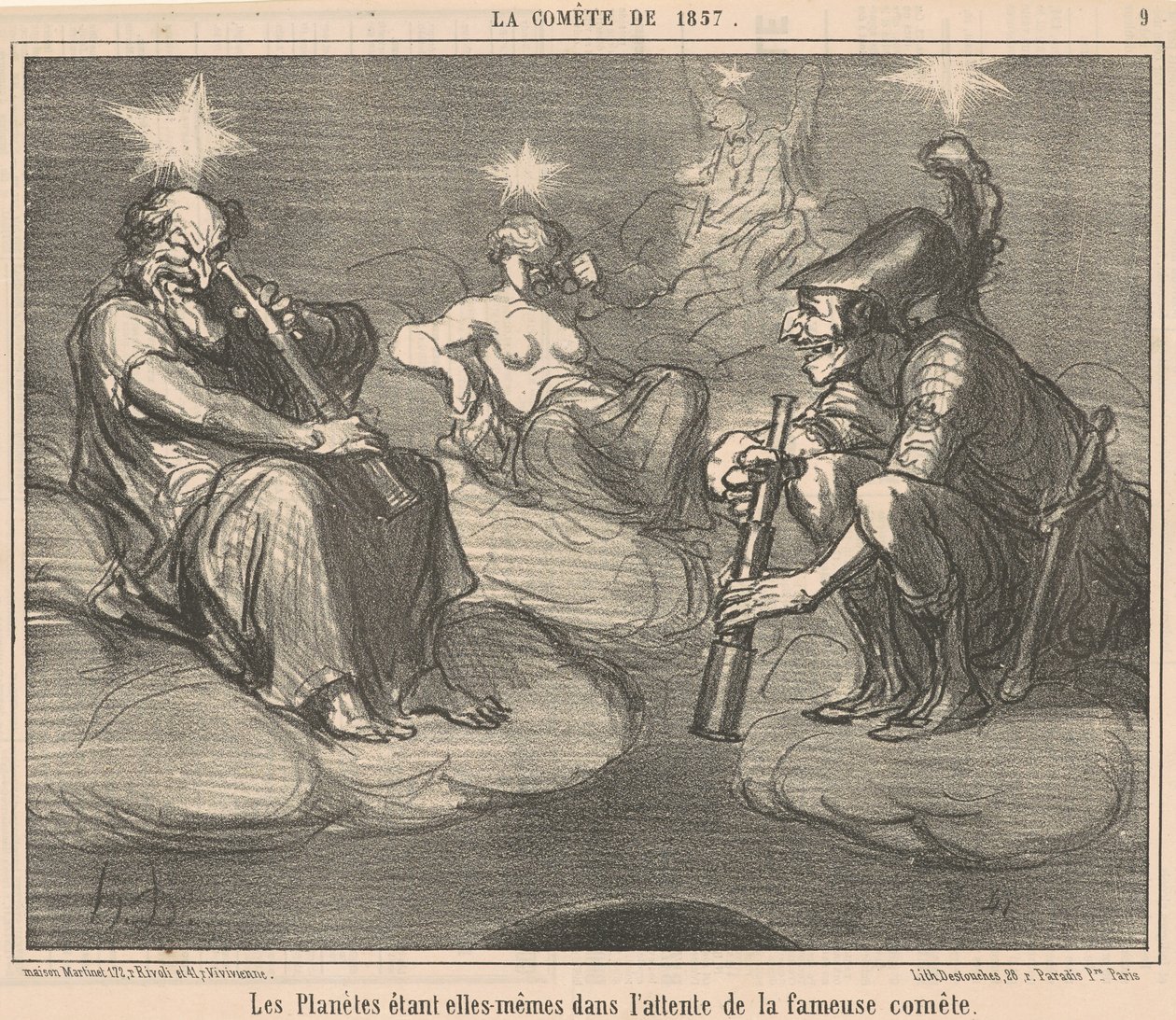 Les planètes étant elles-mêmes dans - Honoré Daumier
