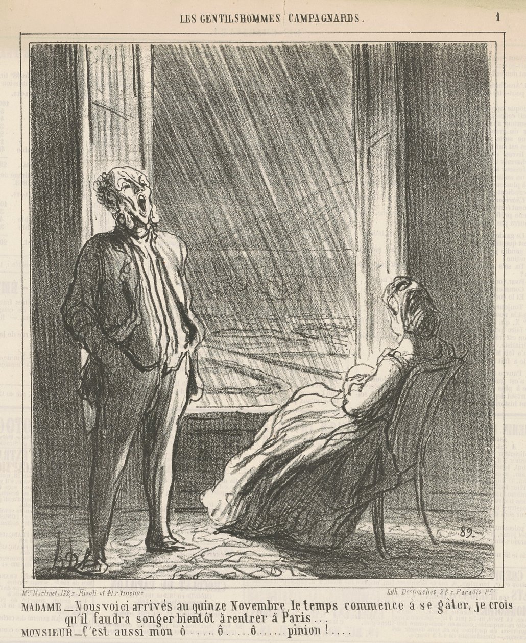 Madame ...Nous voici ... au quinze Novembre - Honoré Daumier