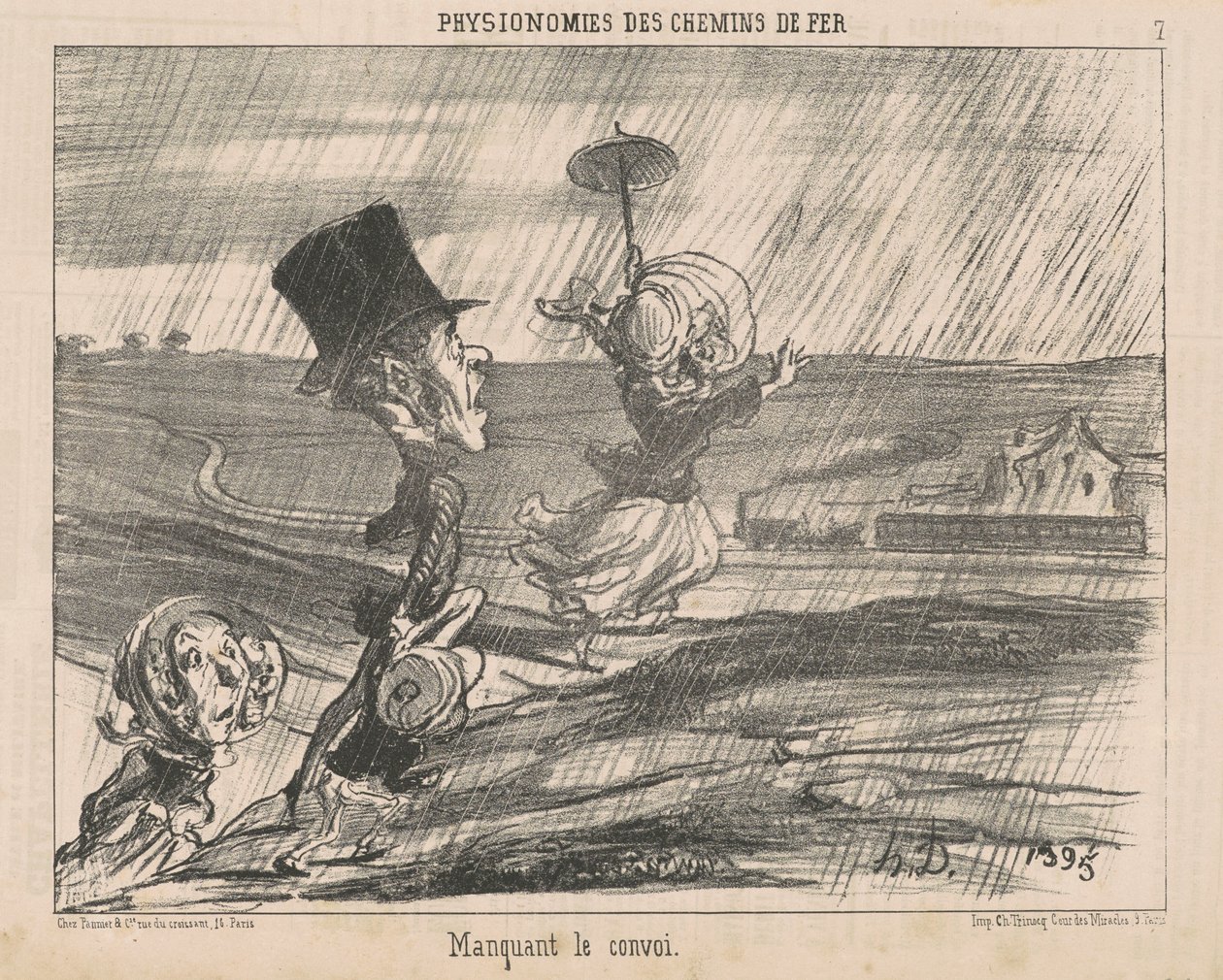 Manquant le convoi - Honoré Daumier