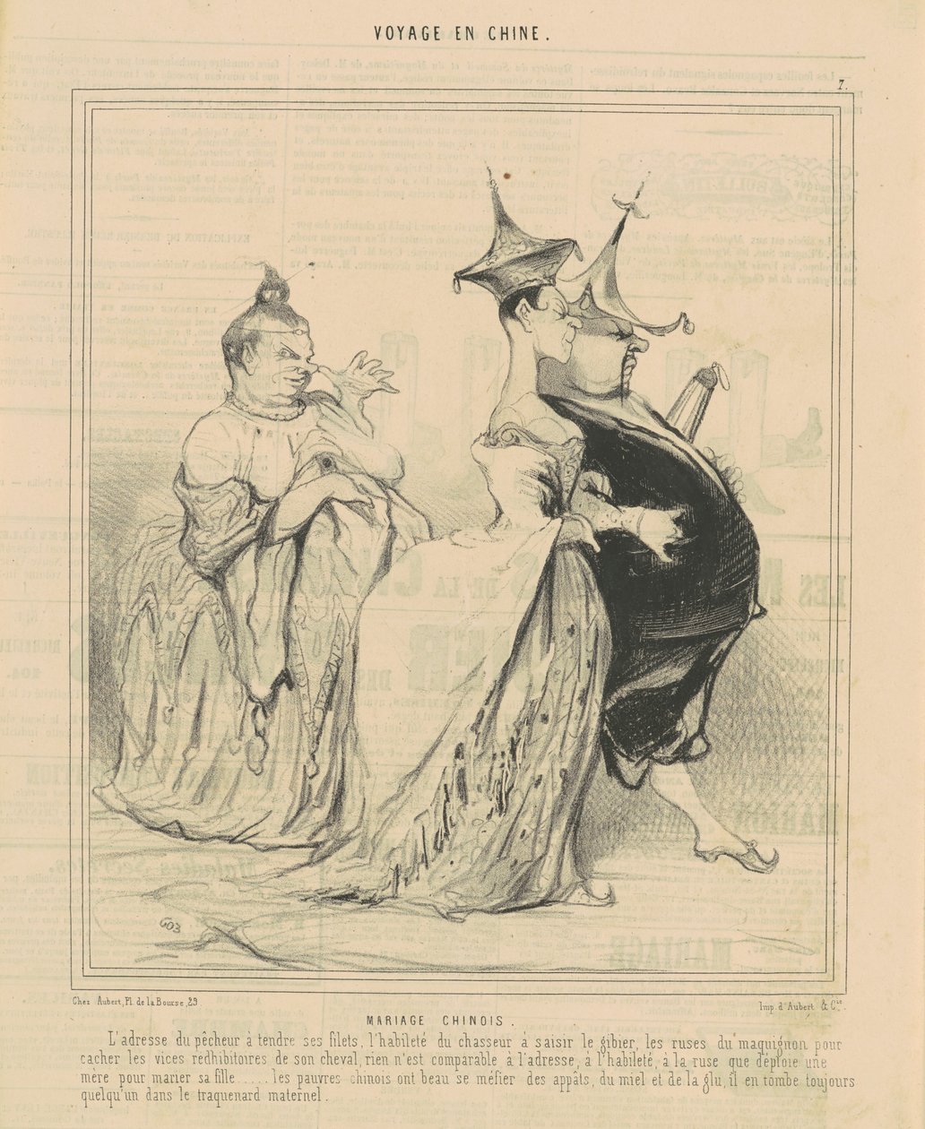Mariage chinois - Honoré Daumier