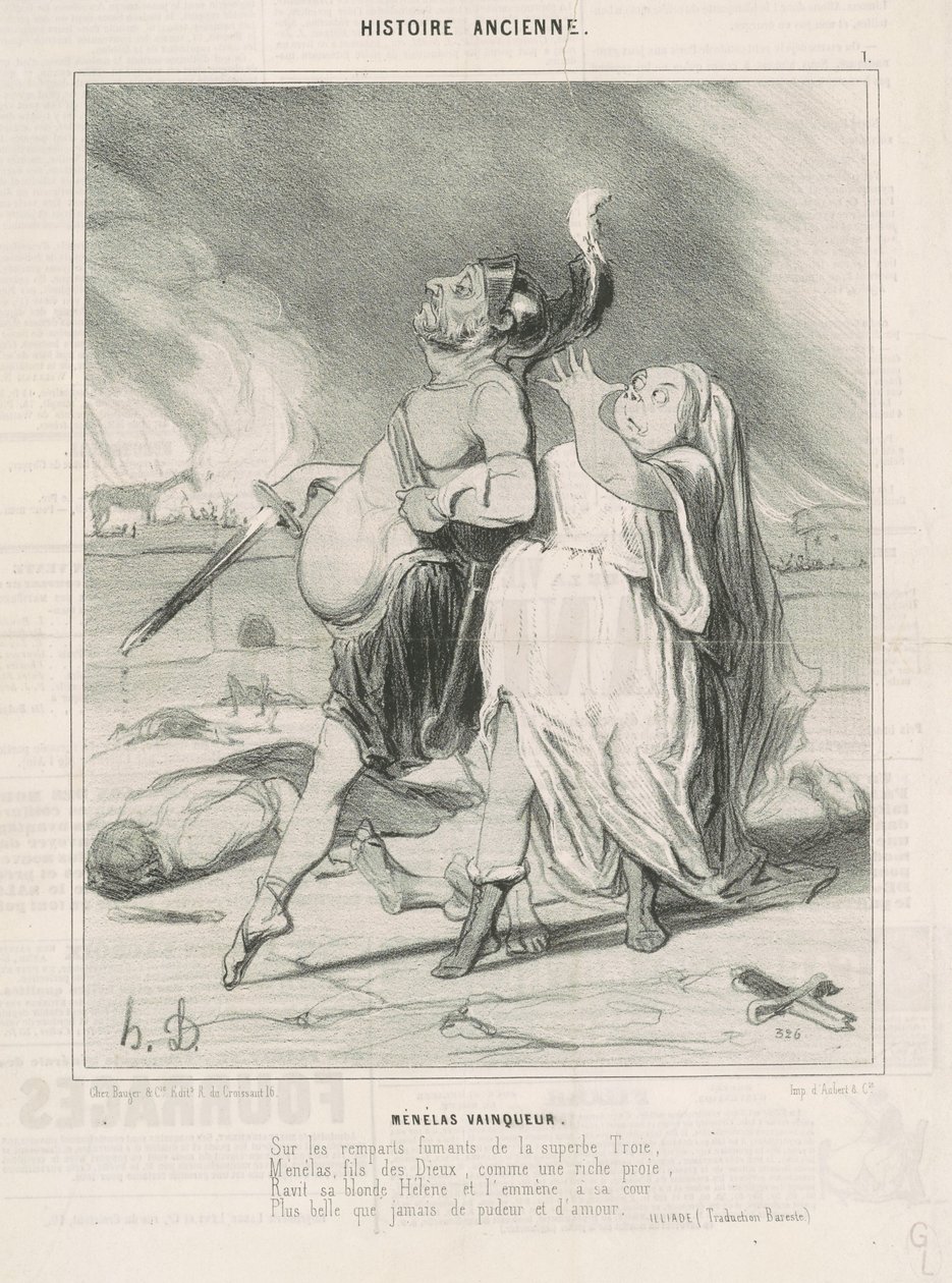 Ménélas vainqueur - Honoré Daumier