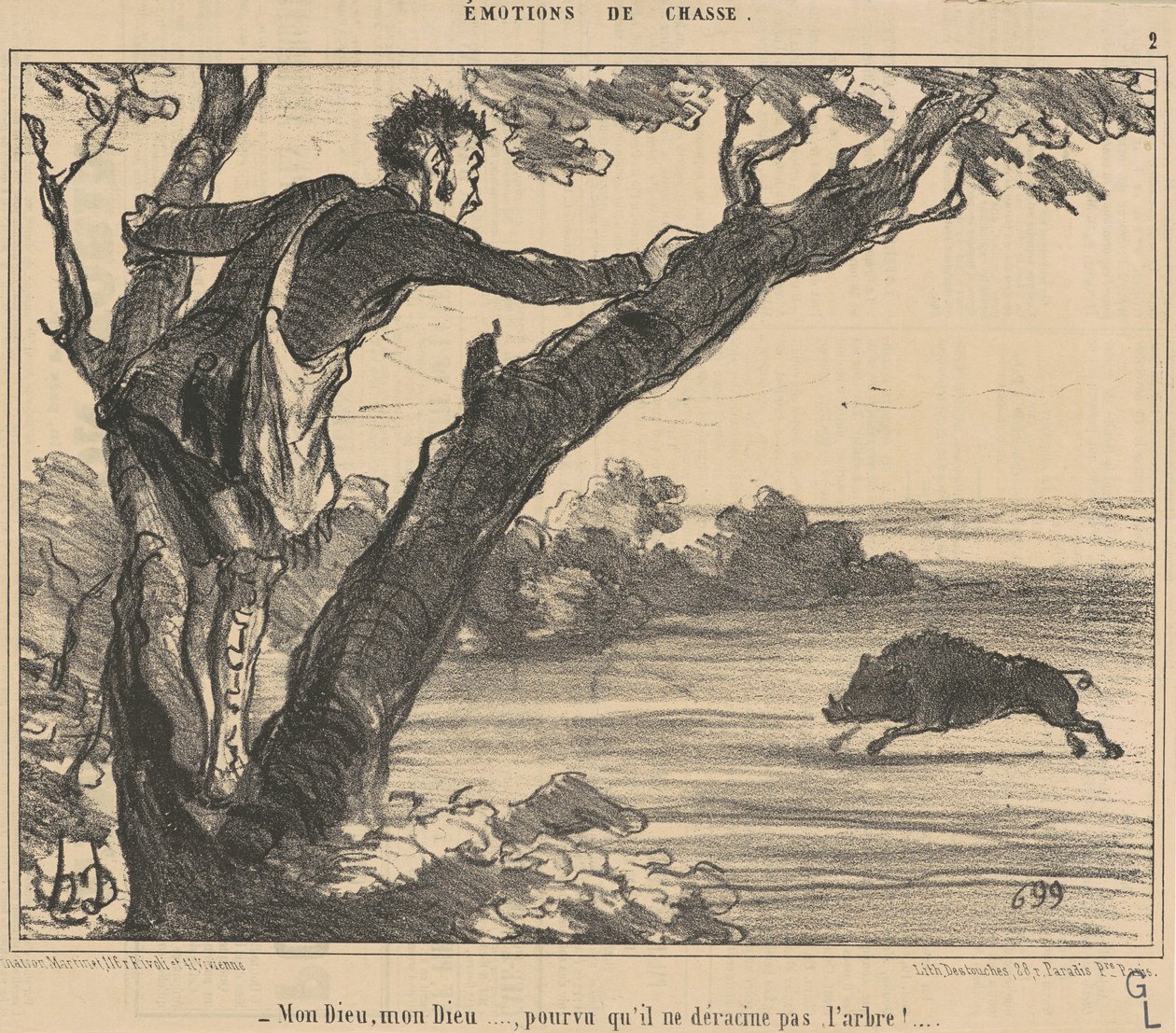 Mon dieu, mon dieu ... pourvu - Honoré Daumier