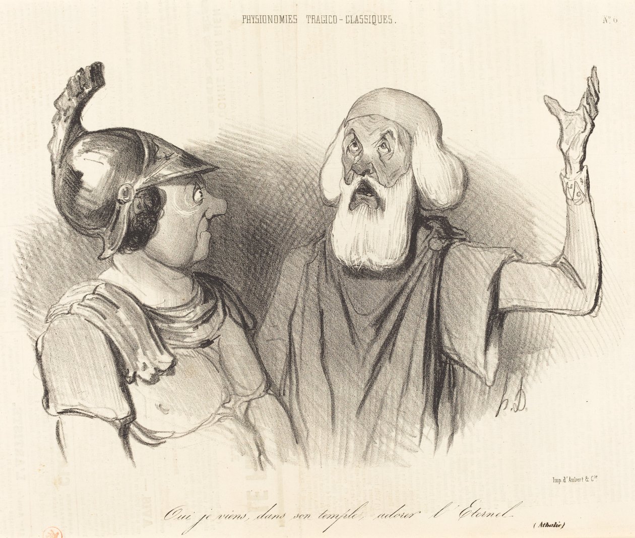 Oui je viens, dans son temple... - Honoré Daumier