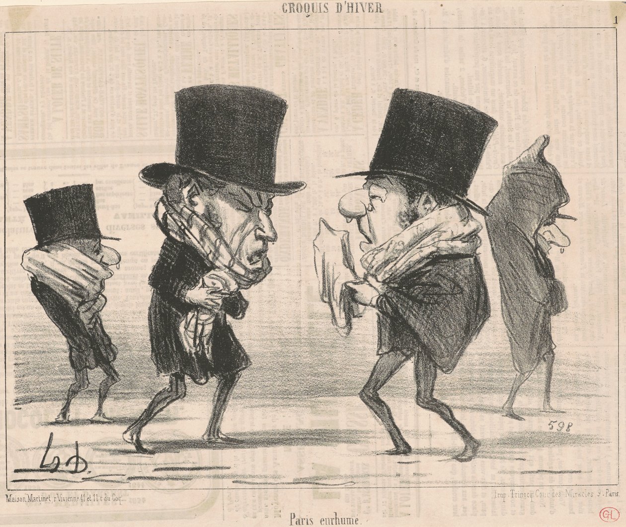 Paris enrhumé - Honoré Daumier