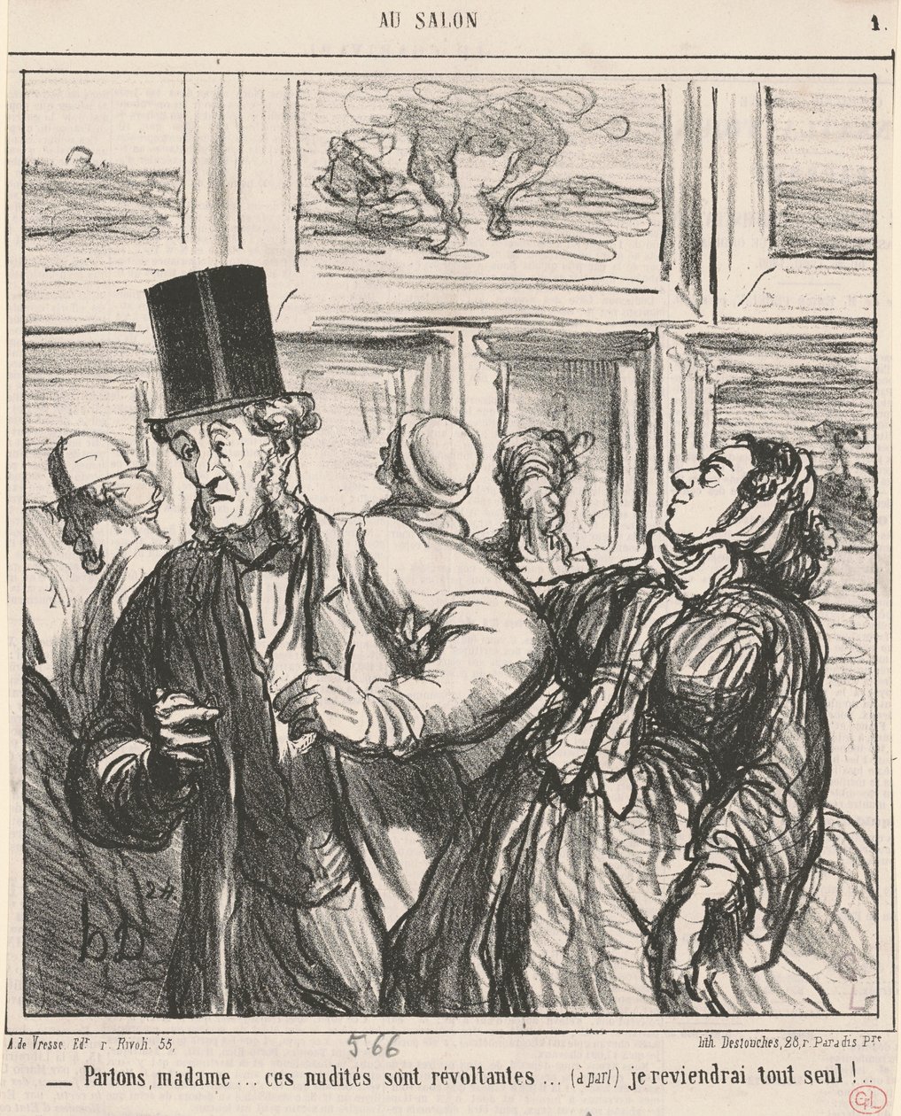 Parlons, Madame...ces nudités sont révoltantes... - Honoré Daumier