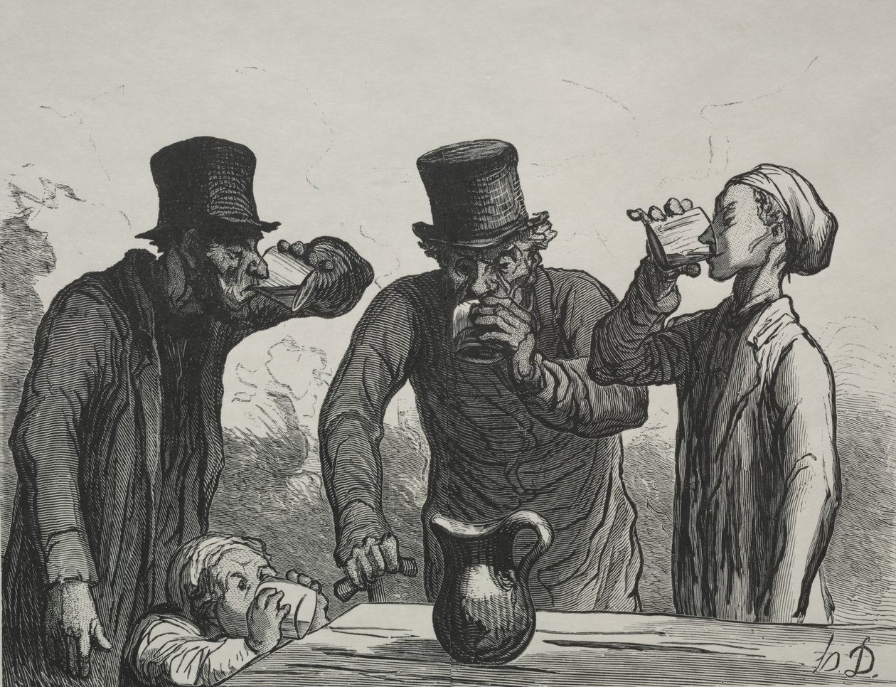 Physiologie du buveur : Les quatre âges - Honoré Daumier