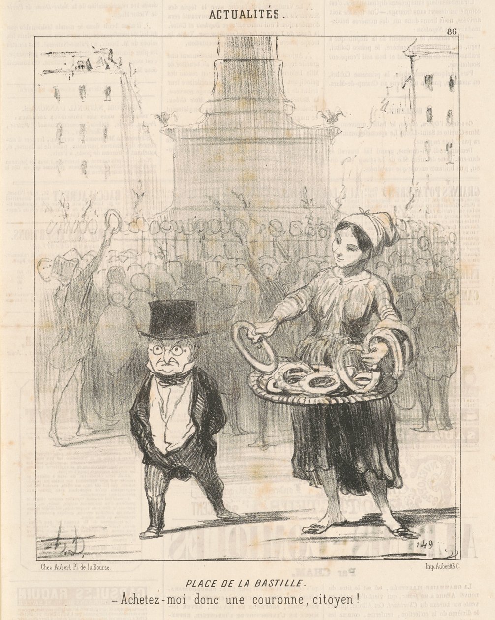 Place de la Bastille - Honoré Daumier