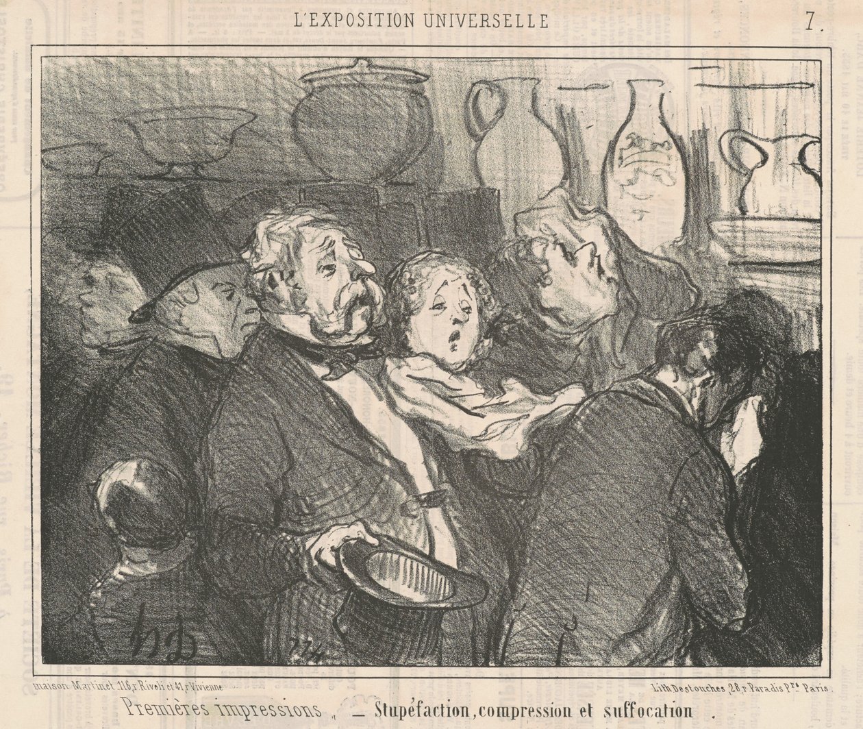 Premières impressions... Stupéfaction... - Honoré Daumier