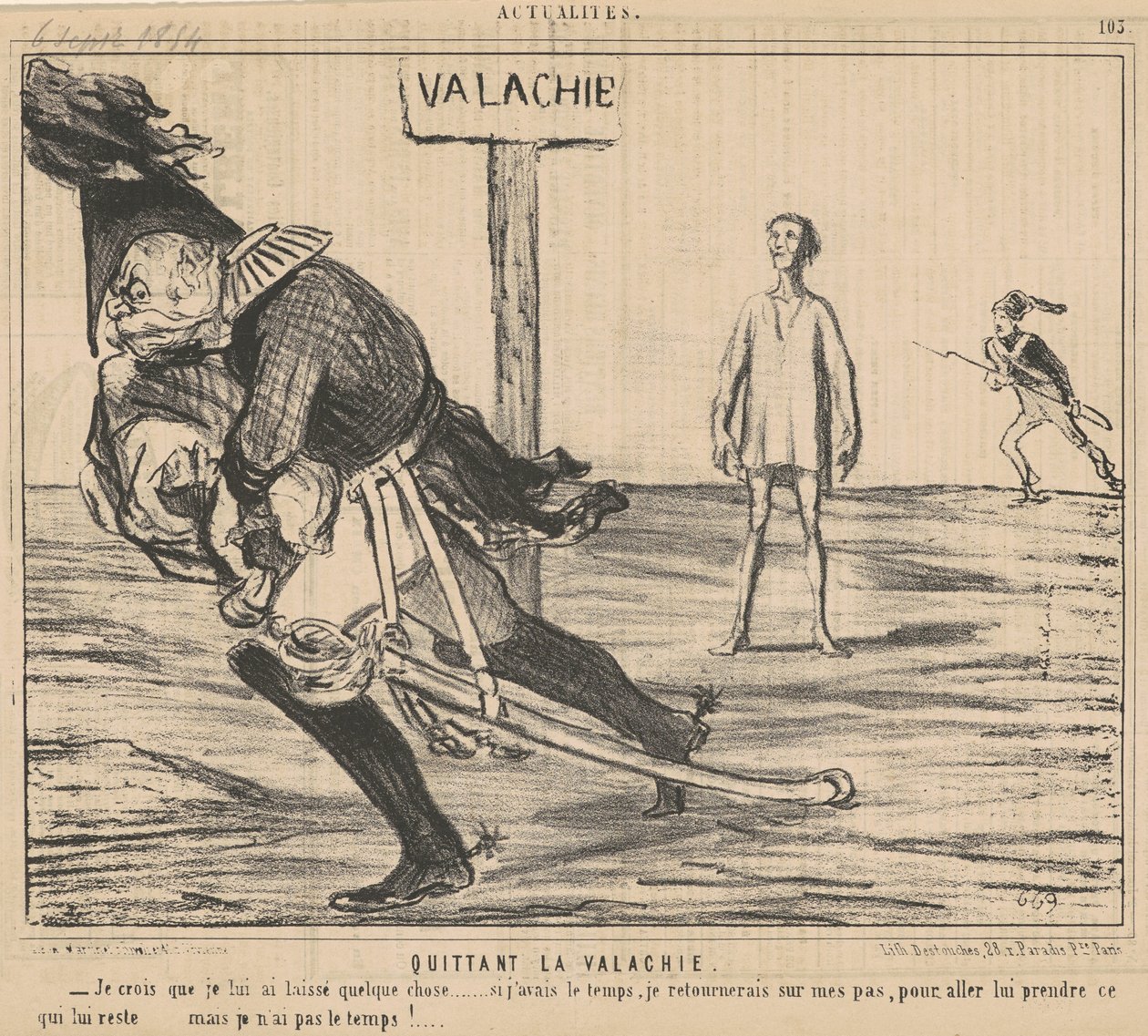 Quittant la Valachie - Honoré Daumier